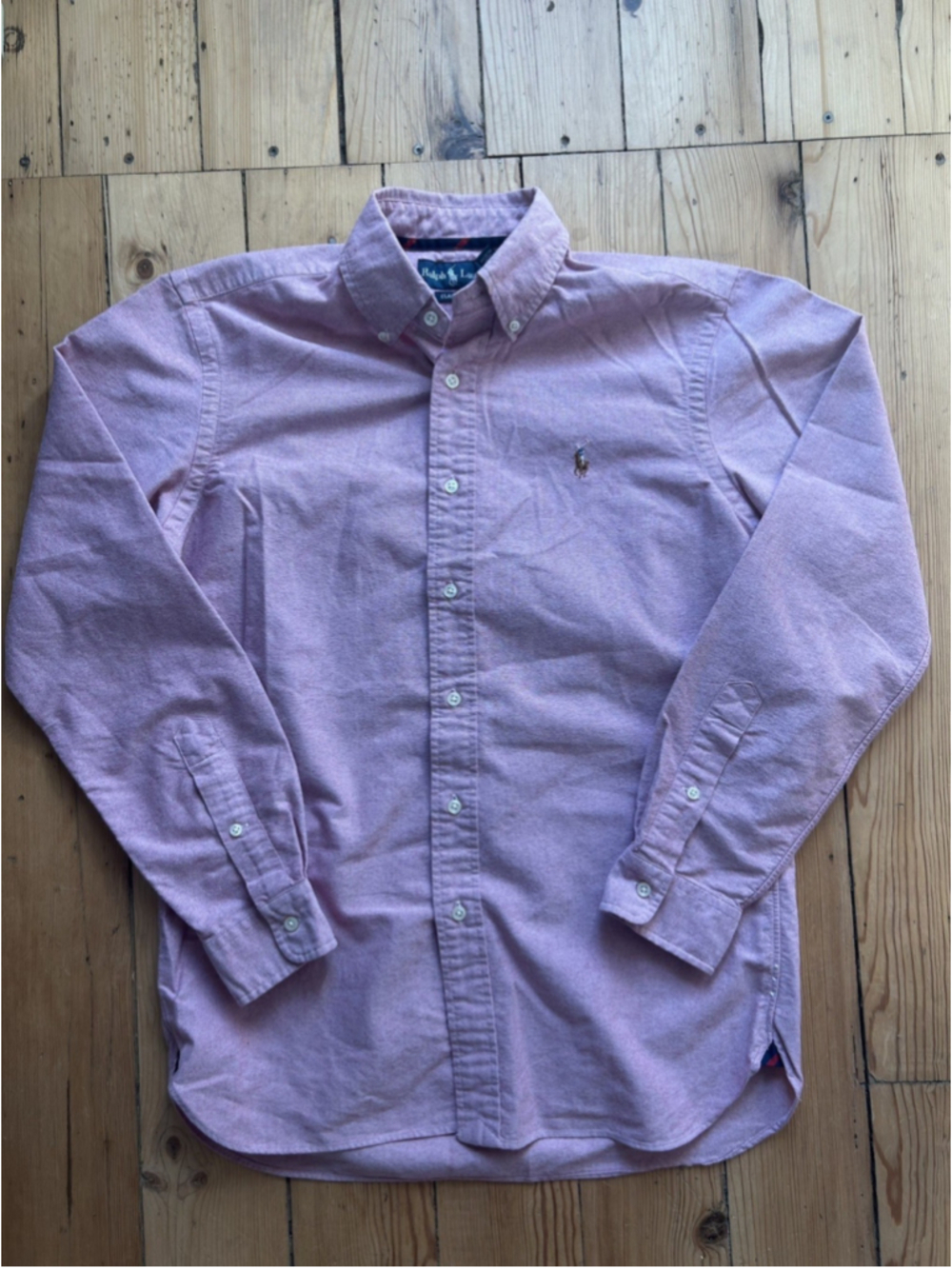 Ralph Lauren Shirt Mens Small Red Slim Fit Knit Oxford Button Down Polo Pony